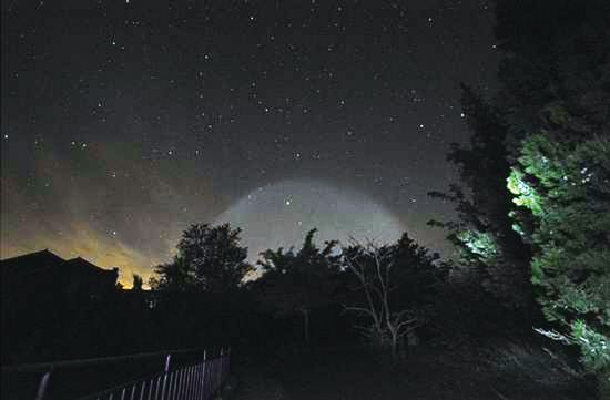 湖北一地夜空出现神秘光圈？回应